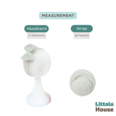 Baby Neutral Jersey Wrap With Hairband SR091 | NB | Milky White
